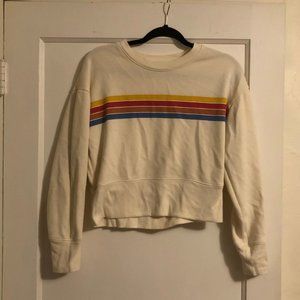 Madewell Rainbow Striped Cropped Women's Sweater